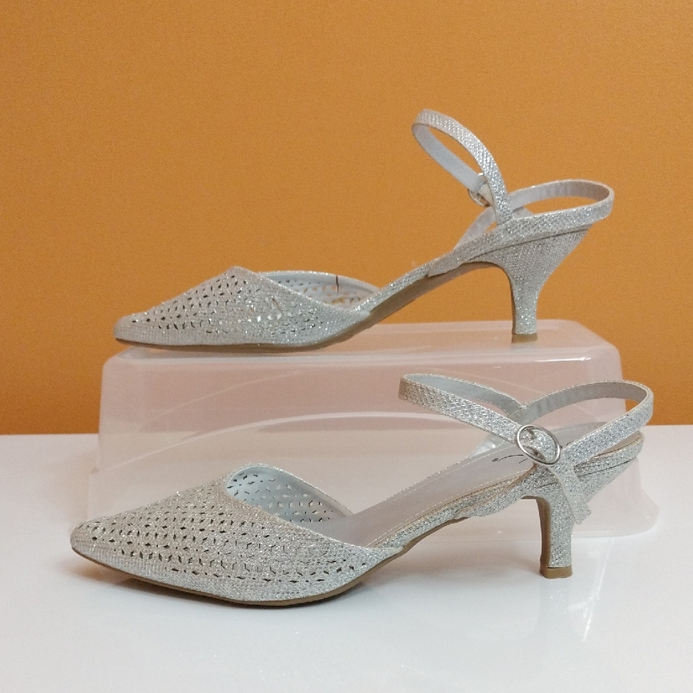 It's OK Silver Women's Heels-12W